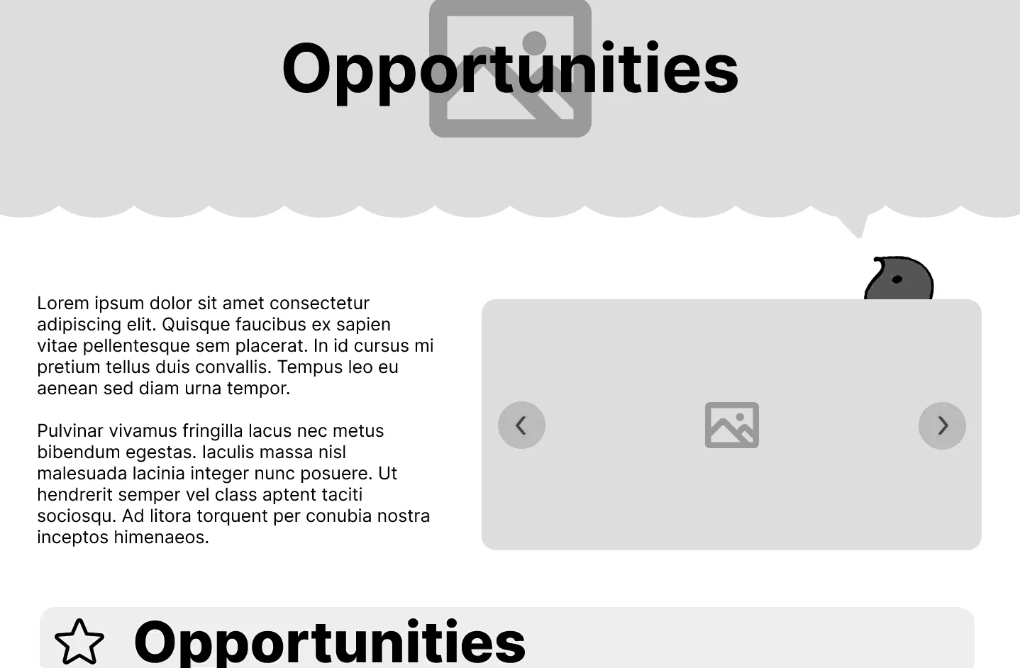 Animated walkthrough of the mid-fidelity Opportunities page prototype